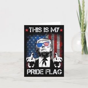 This Is My Pride Flag Usa American 4th Of July On Card