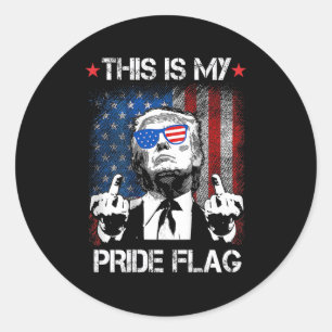 This Is My Pride Flag Usa American 4th Of July On  Classic Round Sticker