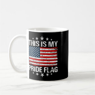 This Is My Pride Flag Usa American 4th Of July Pat Coffee Mug