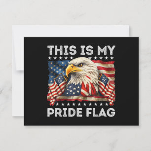 This is My Pride Flag USA American 4th of July Pat Invitation