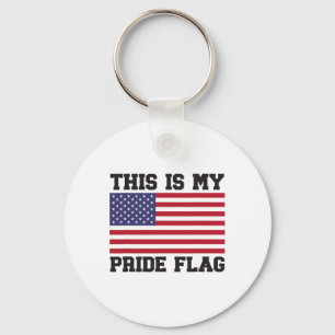 This Is My Pride Flag Usa American 4th Of July Pat Key Ring