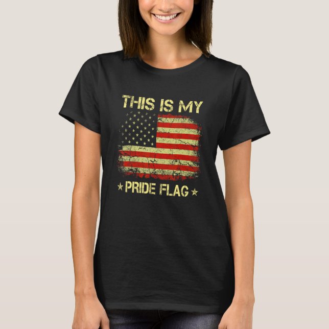 This Is My Pride Flag Usa American 4th Of July Pat T-Shirt (Front)
