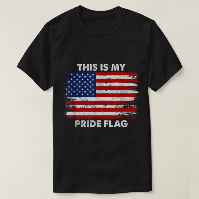 This Is My Pride Flag USA American 4th of July Pat T-Shirt (Design Front)