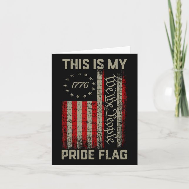 This Is My Pride Flag Usa American Patriotic 4th O Card (Front)