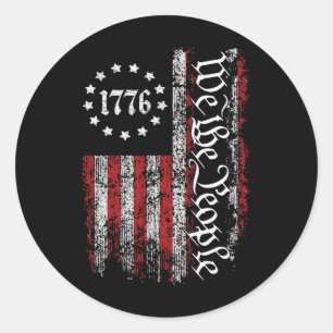 This Is My Pride Flag Usa American Patriotic 4th O Classic Round Sticker