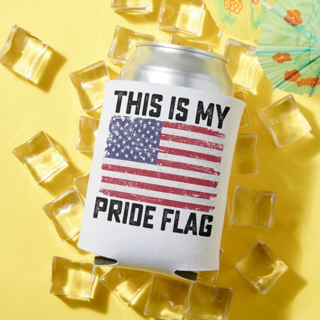 This Is My Pride Flag USA Can Cooler (In Situ Summer)
