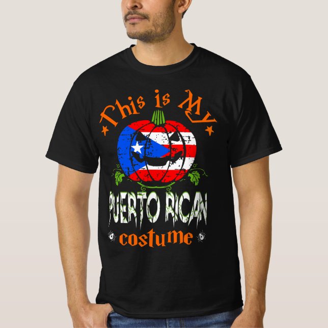 This Is My Puerto Rican Costume Halloween T-Shirt (Front)