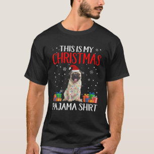 This Is My Pug Dog Christmas Pajama Santa Reindeer T-Shirt