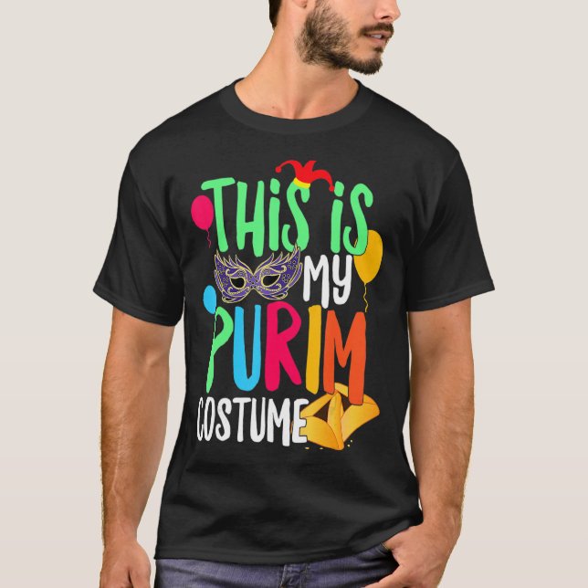 This Is My Purim Costume Jewish Happy Purim Hamant T-Shirt (Front)
