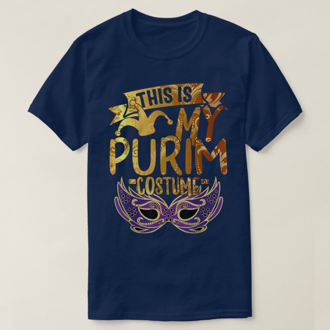 This Is My Purim Costume Jewish Happy Purim Holida T-Shirt (Design Front)