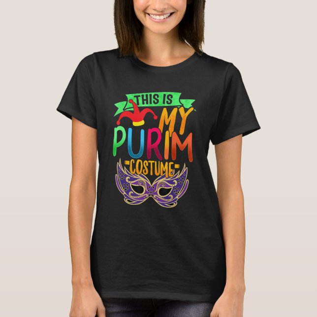 This Is My Purim Costume Jewish Happy Purim Holida T-Shirt (Front)