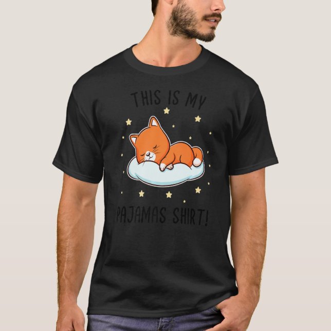 This Is My Pyjamas! Cute Cat Sleeping Animal Pajam T-Shirt (Front)