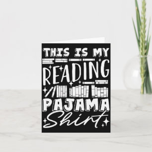 This Is My Reading Pajama Bedtime Reading Funny  Card