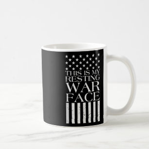 This Is My Resting War Face U.s. Flag Veteran Coffee Mug
