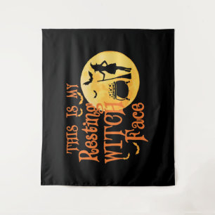 This Is My Resting Witch Face - Funny Halloween Tapestry