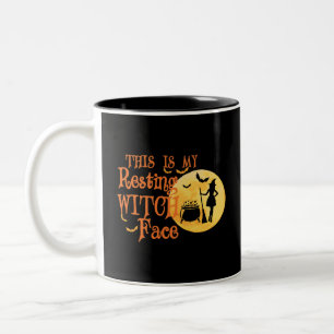 This Is My Resting Witch Face - Funny Halloween Two-Tone Coffee Mug