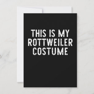 This Is My Rottweiler Dog Costume Halloween Lazy Thank You Card
