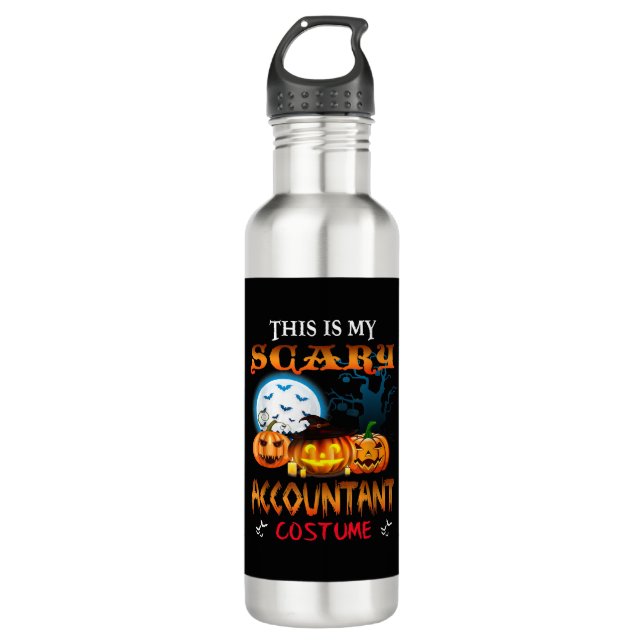 This Is My Scary Accountant Costume Halloween 710 Ml Water Bottle (Front)