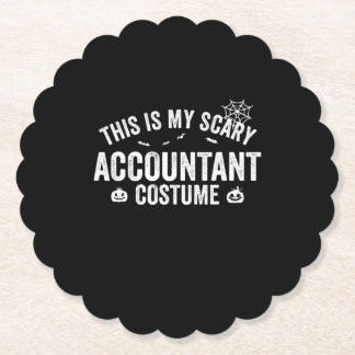 This is my Scary Accountant Costume Halloween Gift Paper Coaster