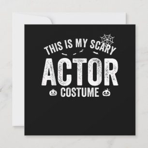 This is my Scary Actor Costume Halloween Pook Thank You Card