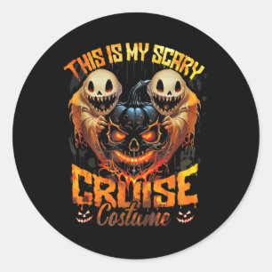 This Is My Scary Cruise Costume Devil Ghost Horror Classic Round Sticker