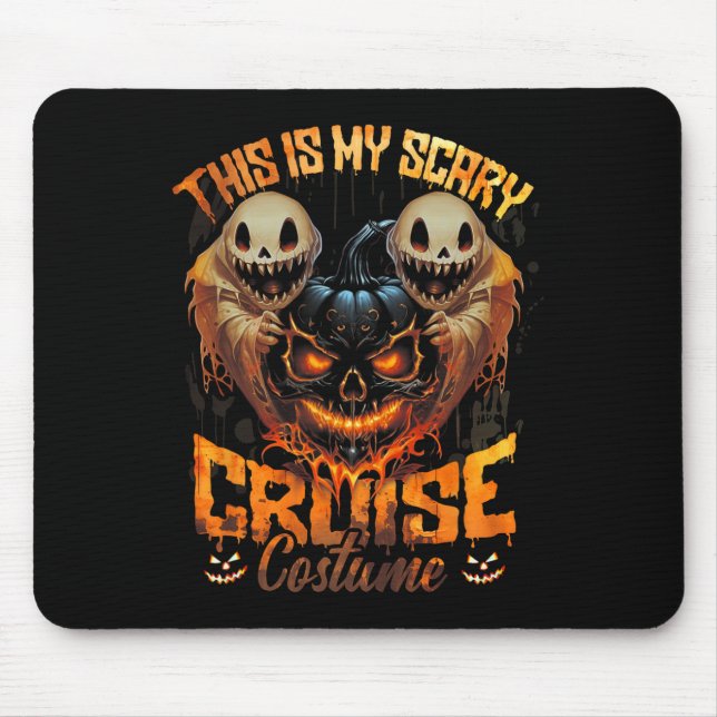 This Is My Scary Cruise Costume Devil Ghost Horror Mouse Pad (Front)