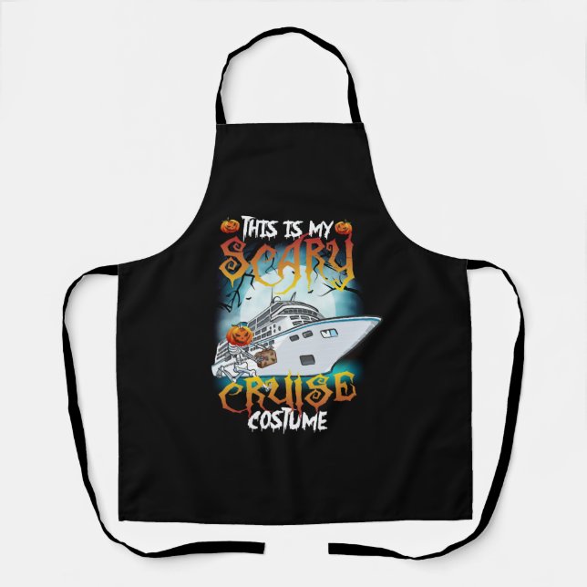This Is My Scary Cruise Costume Funny Halloween  Apron (Front)