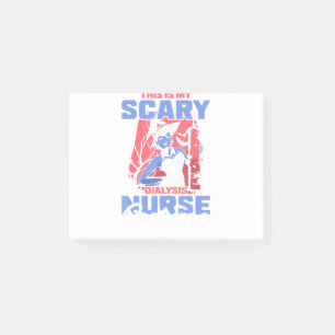 This is my Scary Dialysis Nurse Costume Halloween. Post-it Notes