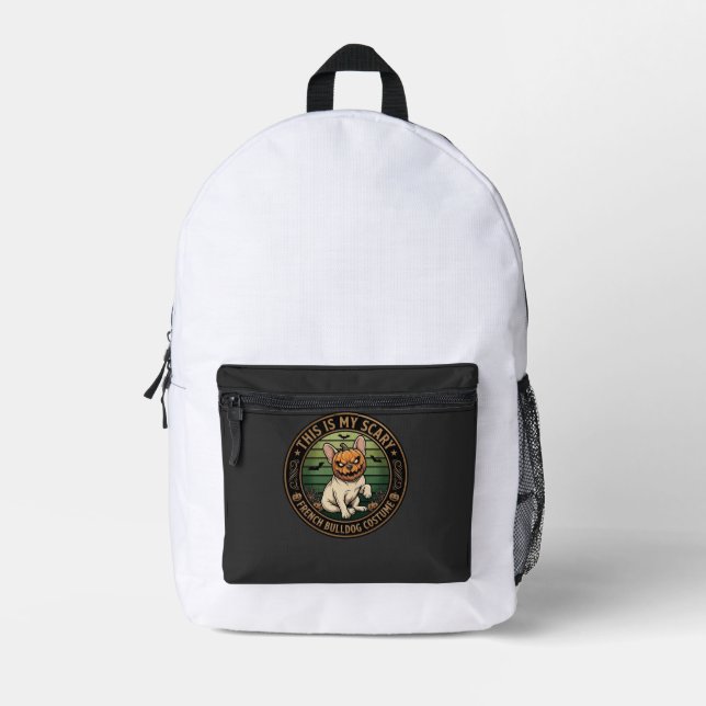 This Is My Scary French Bulldog Costume Halloween  Printed Backpack (Front)