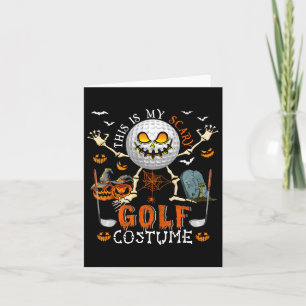 This Is My Scary Golf Costume Halloween Skeleton L Card