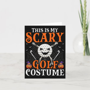 This Is My Scary Golf Costume Halloween Skeleton L Card