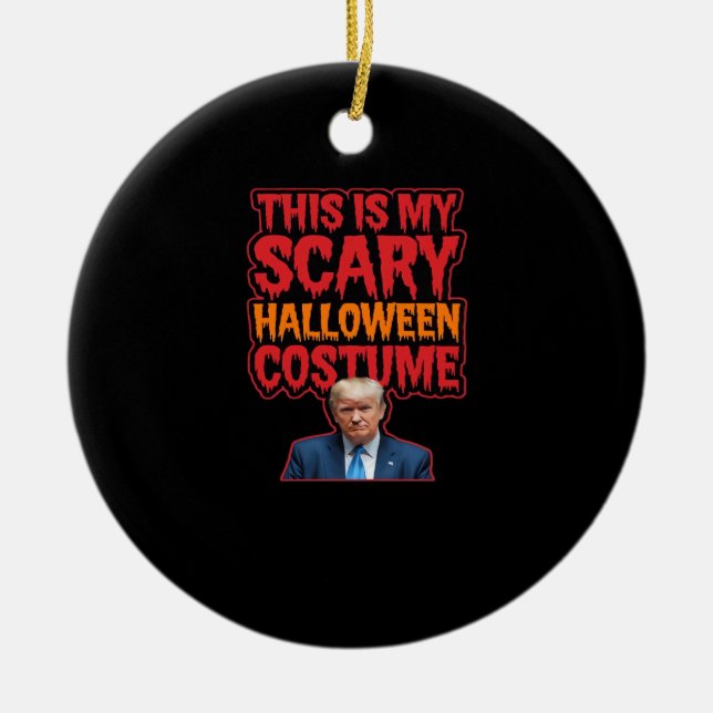 This Is My Scary Halloween Costume Classic Ceramic Ornament (Front)
