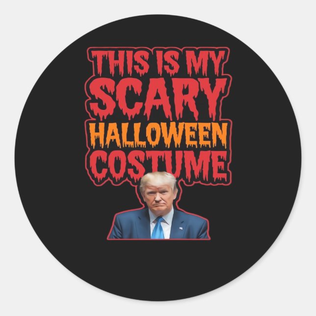 This Is My Scary Halloween Costume Classic Classic Round Sticker (Front)
