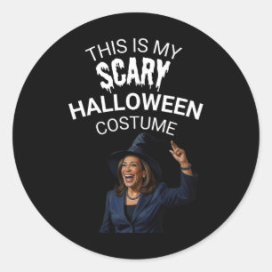This Is My Scary Halloween Costume Kamala Harris T Classic Round Sticker
