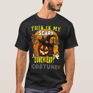 This Is My Scary Lunch Lady Costume Scary Pumpkin T-Shirt