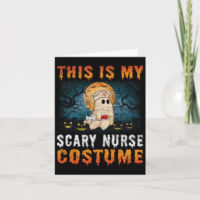 This Is My Scary Nurse Costume Halloween Men Women Card (Front)