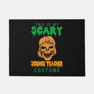 This Is My Scary Science Teacher Costume Halloween Doormat