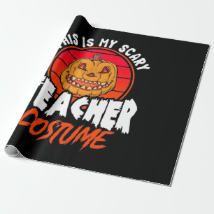 This Is My Scary Teacher Costume Wrapping Paper