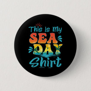 This Is My Sea Day Family Beach Summer Vacation 6 Cm Round Badge