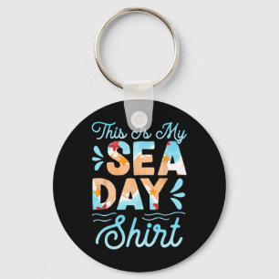 This Is My Sea Day Family Summer Vacation Beach Vi Key Ring