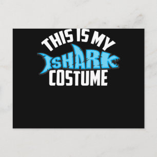 This Is My Shark Costume Sea Creature Holiday Postcard