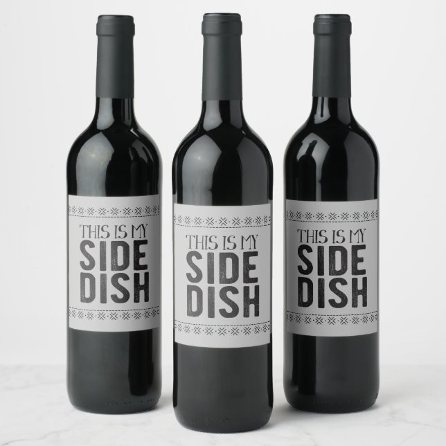 This Is My Side Dish Wine Label (Bottles)