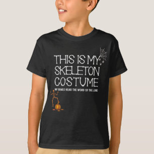 THIS IS MY SKELETON COSTUME Kids Halloween  T-Shirt