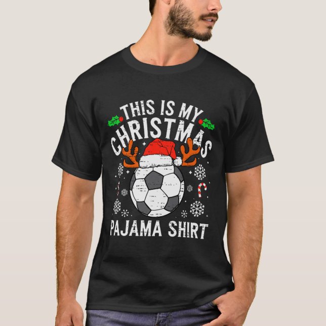 This Is My Soccer Christmas Pajama Shirt Srts Mens (Front)