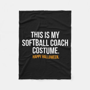 This is my Softball Coach Costume funny Halloween Fleece Blanket