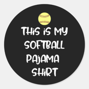 This Is My Softll Pajama Shirt For Players Teen Gi Classic Round Sticker