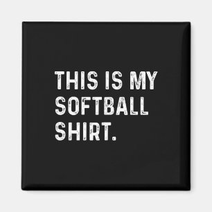 This Is My Softll Shirt - Player Mom Dad Pitcher T Magnet