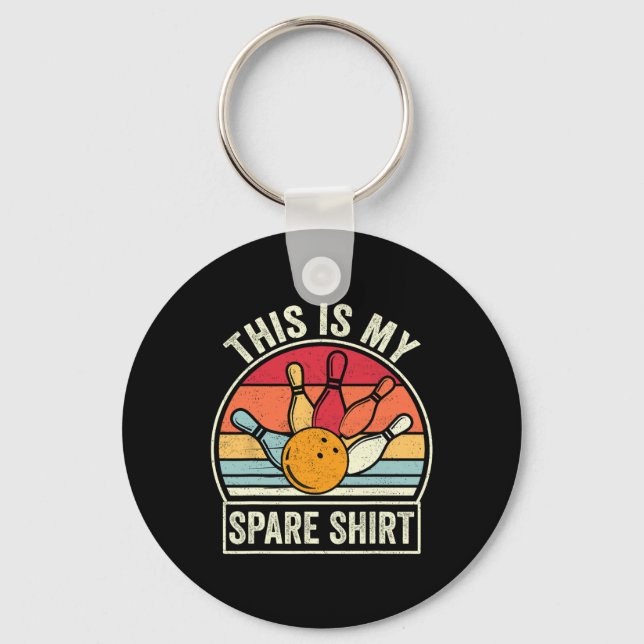 This Is My Spare Bowling Bowler Funny Team Men Wom Key Ring (Front)
