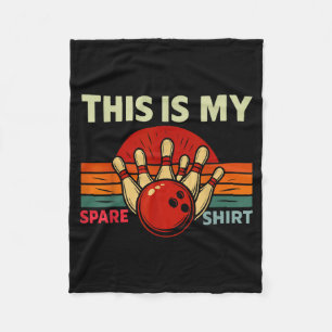 This Is My Spare Bowling Funny Bowler Men Women Ki Fleece Blanket