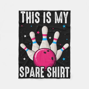 This Is My Spare Funny Bowling For Women Girls Fleece Blanket